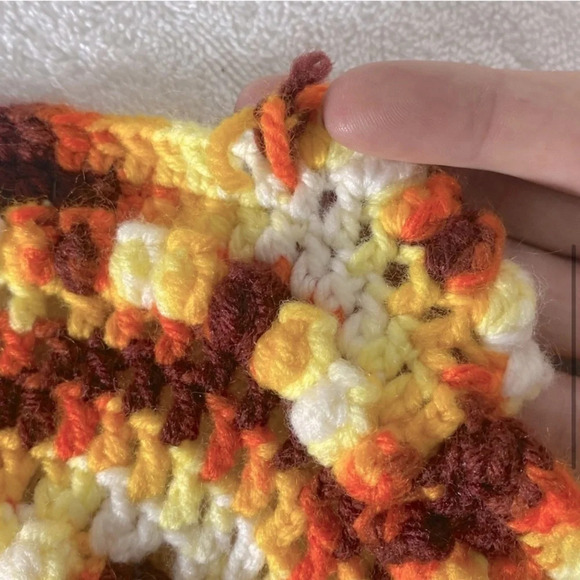 Vintage MCM Colours Handmade Crochet Knit Hot Pads - Picture 6 of 8